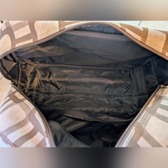 Nine West Neutral Patterned Weekender Rolling Bag - Picture 6 of 16